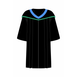 Ordering bachelor's gown of City University of Macau blue shawl robe manufacturer of graduation gown DA298 Ordering bachelor's gown of City University of Macau blue shawl robe manufacturer of graduation gown DA298